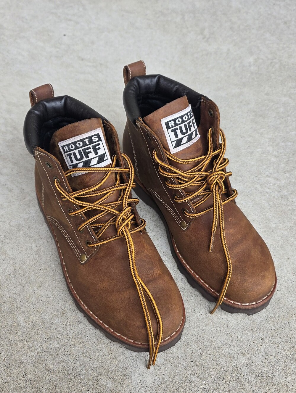 Roots Vintage Tuff Boots Italian Rustika Waxed Nubuck Leather Size 7.5 Gorpcore